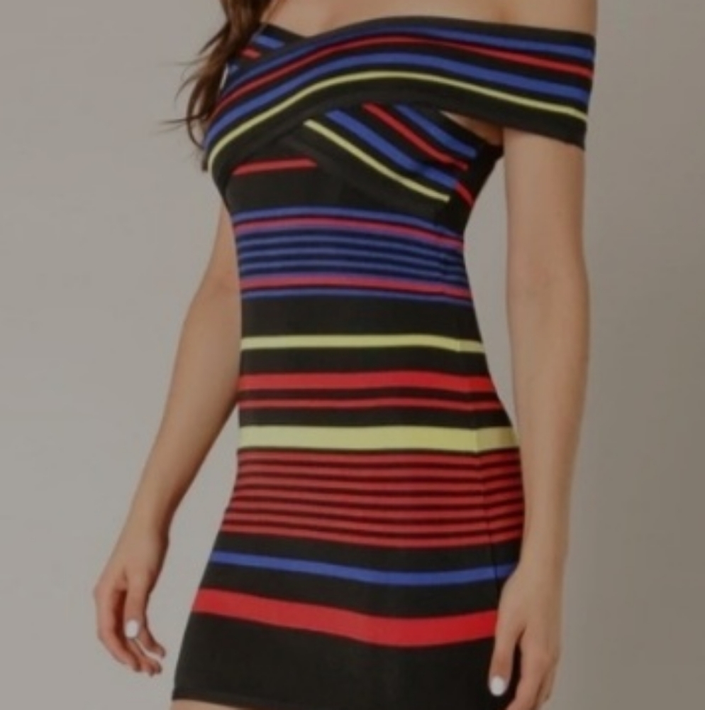 Wow Couture Striped Bodycon Dress - Picture 7 of 9